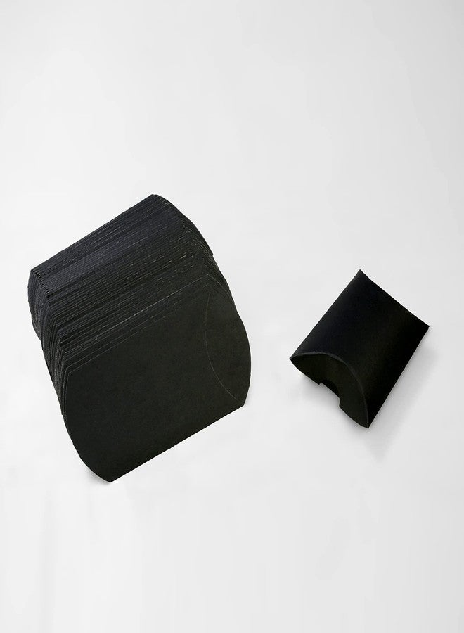 Meetppy 50pcs Mini Black Kraft Paper Pillow Candy Boxes 3.5x2.6 Inch,Wedding Favor Box, Baby Shower Favor Box for Wedding Bithday Party Baby Shower Favors - Image 3